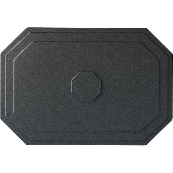 Ekena Millwork 25-1/4 in. W x 17-1/4 in. H x 1-3/4 in. Felix Urethane Ceiling Medallion, Hand-Painted Pewter