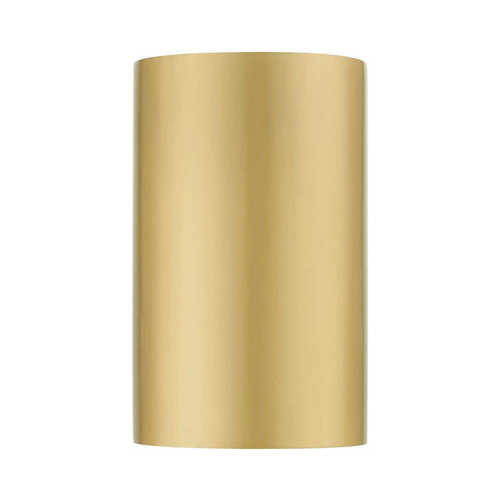 Satin Gold Handcrafted Steel Outdoor Wall Sconce