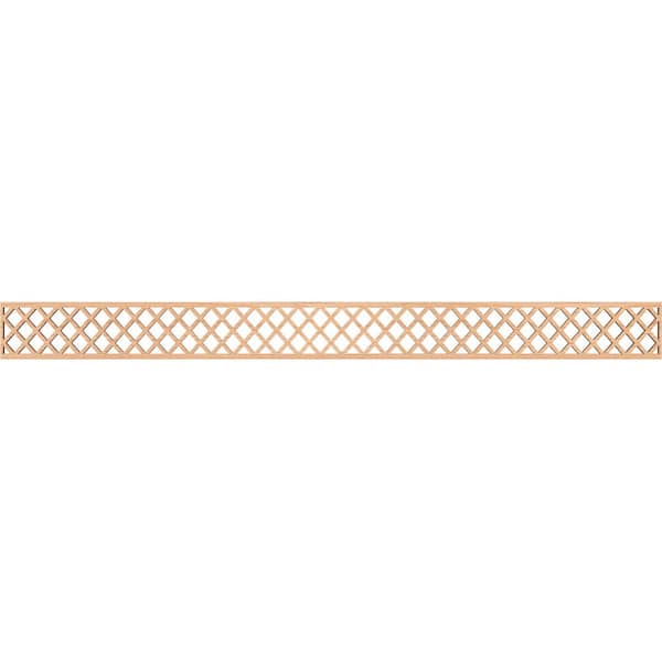 Manchester Fretwork 0.25 in. D x 46.375 in. W x 4 in. L Hickory Wood Panel Moulding
