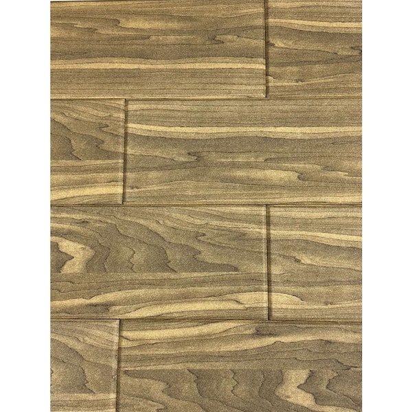 A La Maison Ceilings Rustic Sage 0.5 ft. x 3 ft. Glue up Foam Wood Ceiling Tiles Planks (78 sq. ft./case)