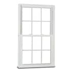 35.375 in. x 59.25 in. 50 Series Single Hung White Vinyl Window with Nailing Flange and Grilles