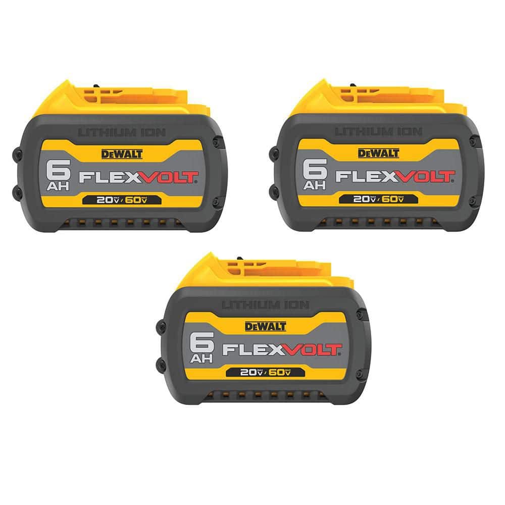 DEWALT 20V/60V MAX FLEXVOLT Lithium-Ion 6.0Ah Battery (3 -Pack) (DCB606-3)
