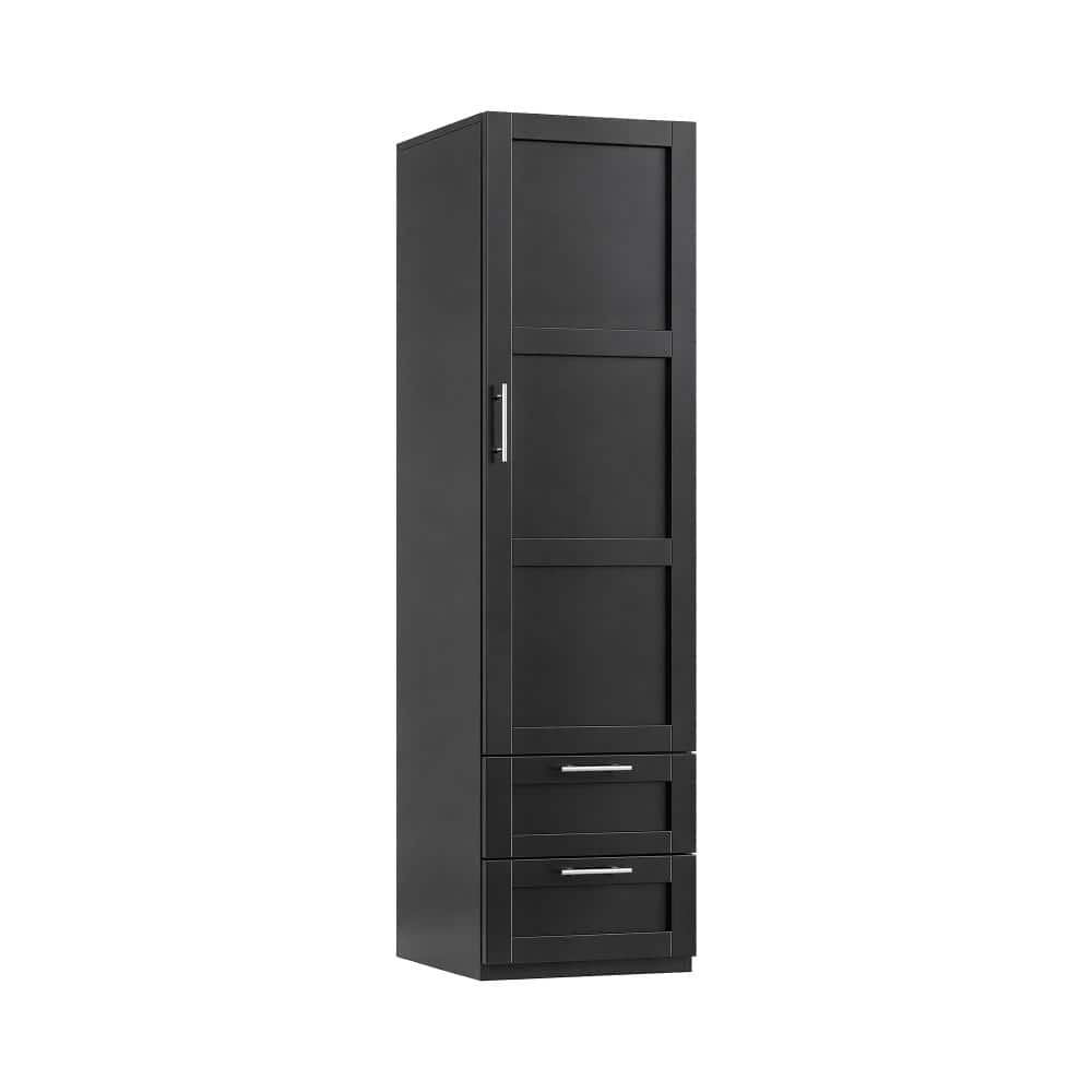 71 in. Tall Black Wood Kitchen Pantry Cabinet, Freestanding Storage Cabinet with 3 Adjustable Shelves and 2 Drawers price history on PriceWatchPro