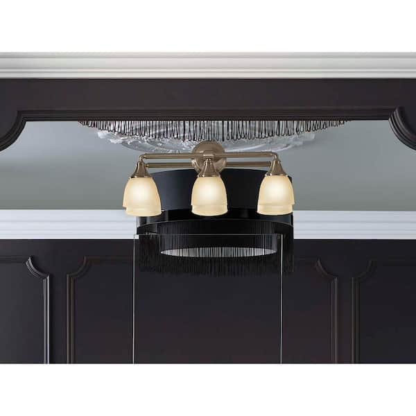 Devonshire 3 Light Oil Rubbed Bronze Indoor Bathroom Vanity Light Fixture, Position Facing Up or Down, UL Listed