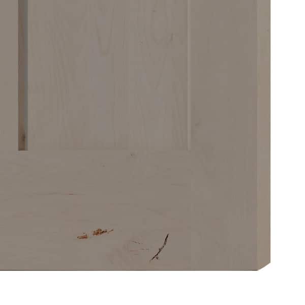 DIY RTA Kit 32 in. x 80 in. Rustic Knotty Alder 3-Panel Right-Hand/Inswing Grey Stain Wood Ready To Assemble Front Door