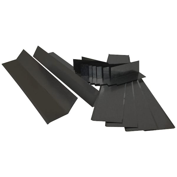 Gibraltar Building Products 24 in. x 24 in. Galvanized Steel Black Chimney Flashing Kit Fits up to