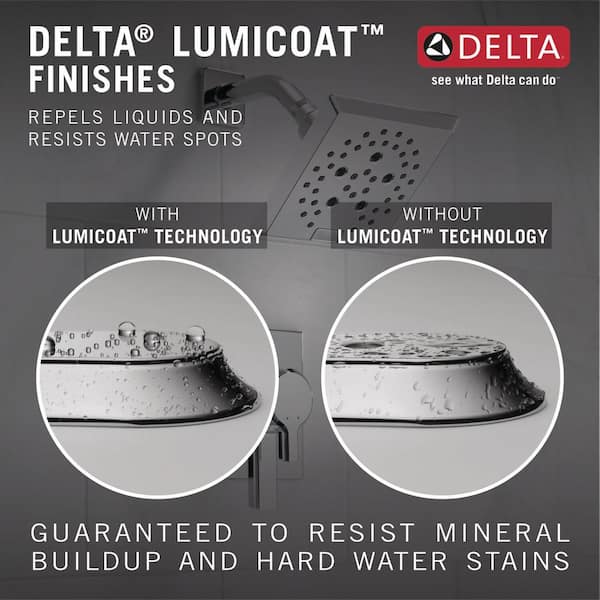 In2ition 4-Spray Patterns 2.50 GPM 5.72 in. Wall Mount Dual Shower Heads in Lumicoat Chrome