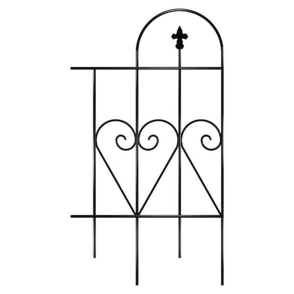 32 in. Outdoor DIY Modular Galvanized Rust-Proof Wire Garden Fence Panel Trellis, Black (14-Pack)
