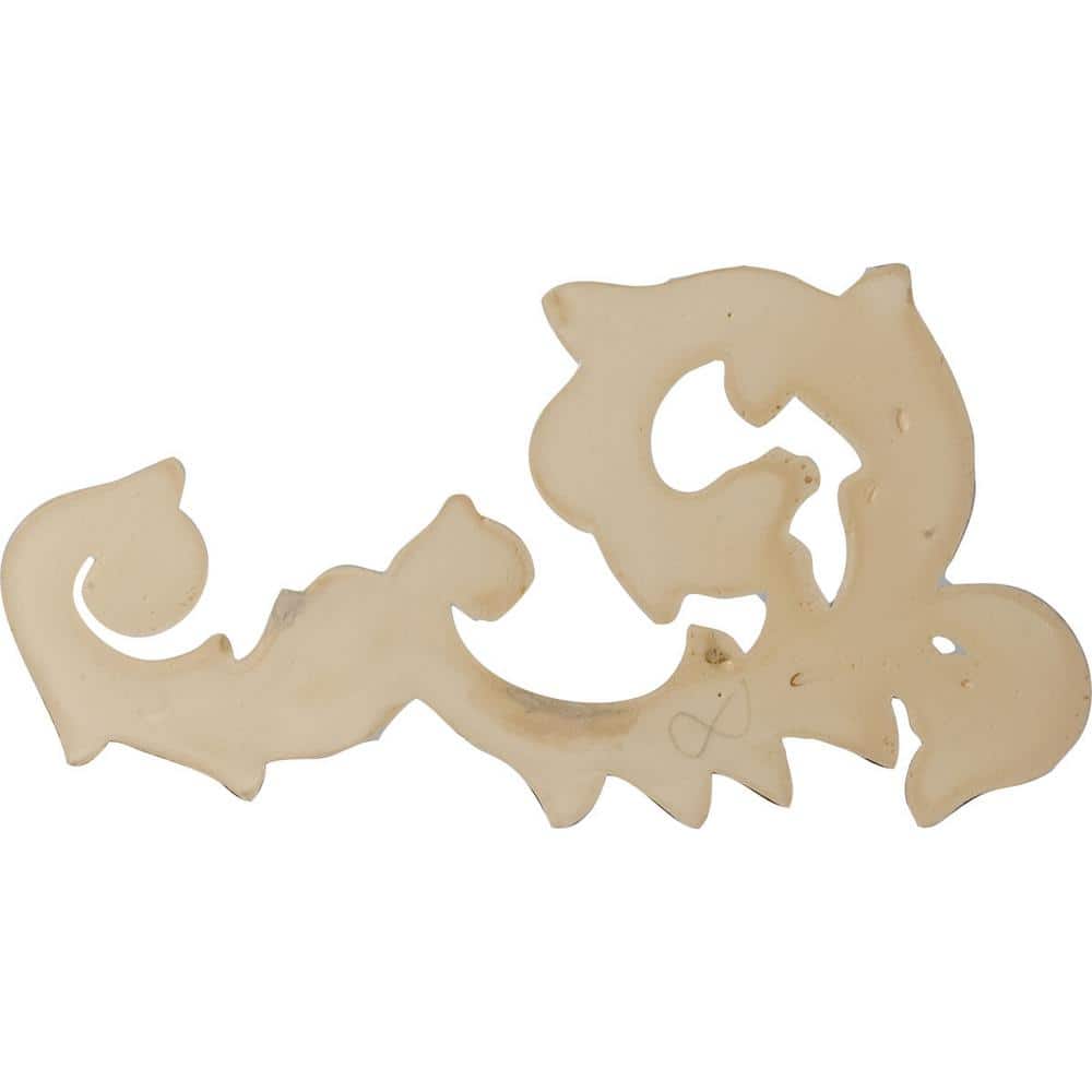 White Polyurethane Shell Center with Scrolls Onlay Moulding
