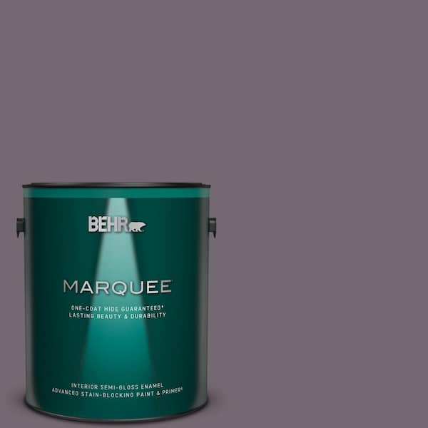 BEHR MARQUEE 1 gal. #MQ1-33 Sultry Smoke One-Coat Hide Semi-Gloss Enamel Interior Paint & Primer