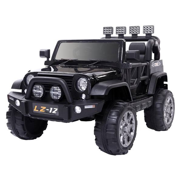 Winado 12-Volt Black 3-Speeds Kids Ride-On Truck Car with Remote ...