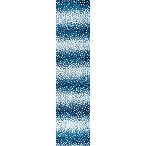 Antelope Navy/Cream 2 ft. x 10 ft. Modern Animal Runner Rug