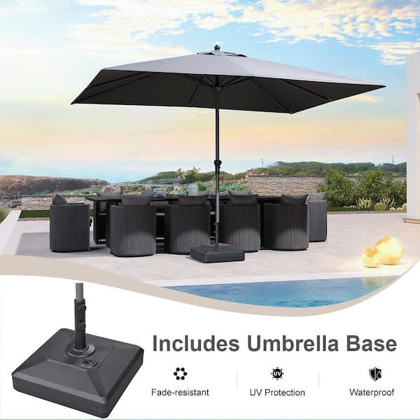 11 ft alum patio umbrella fade resistant GRAND 12 ft Cantilever Patio with Base, Round Large Offset Umbrellas for Garden Deck Pool Its wide canopy creates a cool retreat where sunlight softens and time slows down Proshade 11ft Wood-Look Collar Tilt