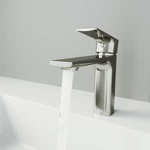 Davidson Single Handle Single-Hole Bathroom Faucet in Brushed Nickel