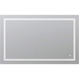 SOHO 48 in. W x 30 in. H Frameless Rectangular LED Light Bathroom Vanity Mirror in Silver