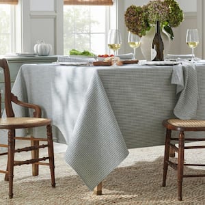 Textured Stripe Yard-Dyed Cotton Tablecloth