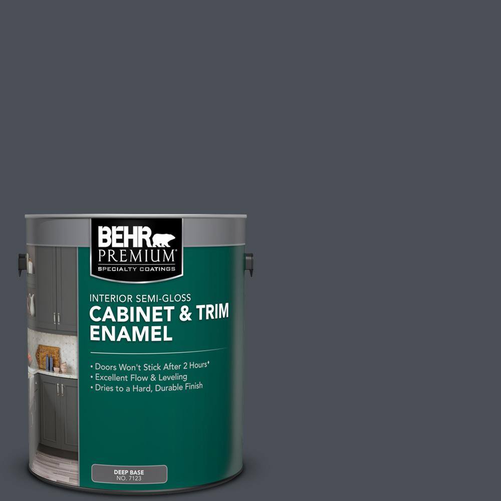 BEHR PREMIUM 1 gal. PPU1520 Poppy Seed SemiGloss Enamel Interior