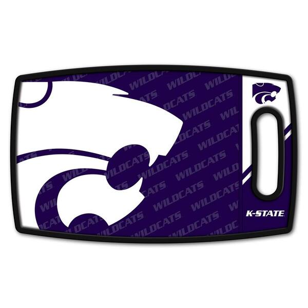 YouTheFan NCAA Kansas State Wildcats Logo Series Cutting Board 9in x 0.5in- Rectangle- Manufactured Wood and polypropylene