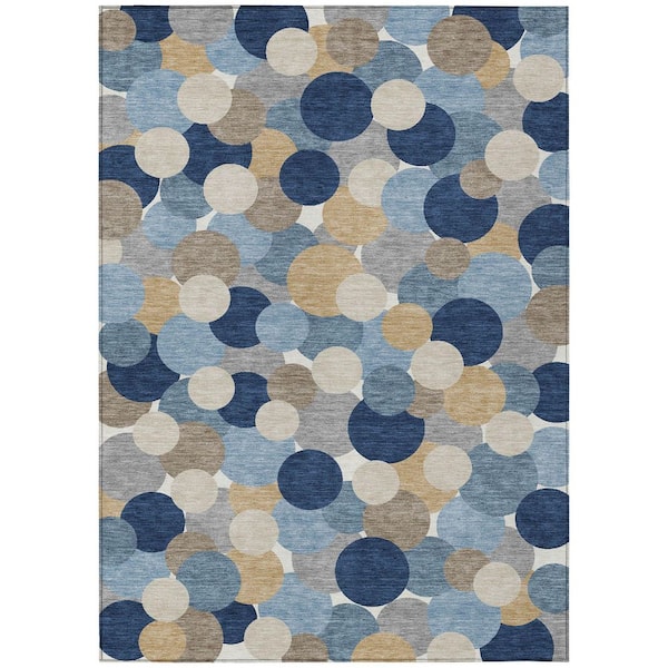 Chantille Machine Washable Indoor/Outdoor Abstract ACN2450 Blue 3 ft. x 5 ft. Area Rug