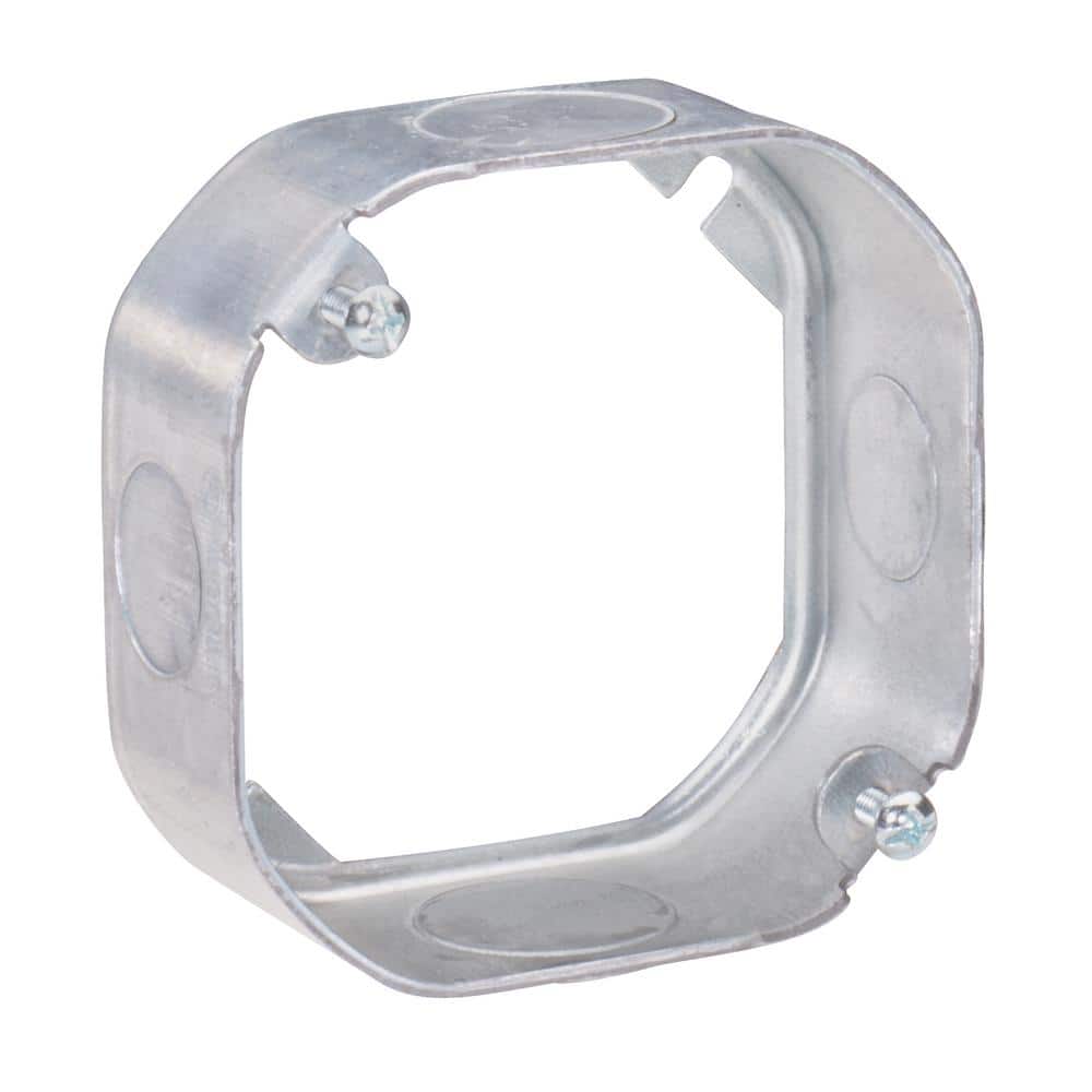 4 Square To 3-1/2 Round Adjustable Device Ring - Raised 3/4 To 1-1/2