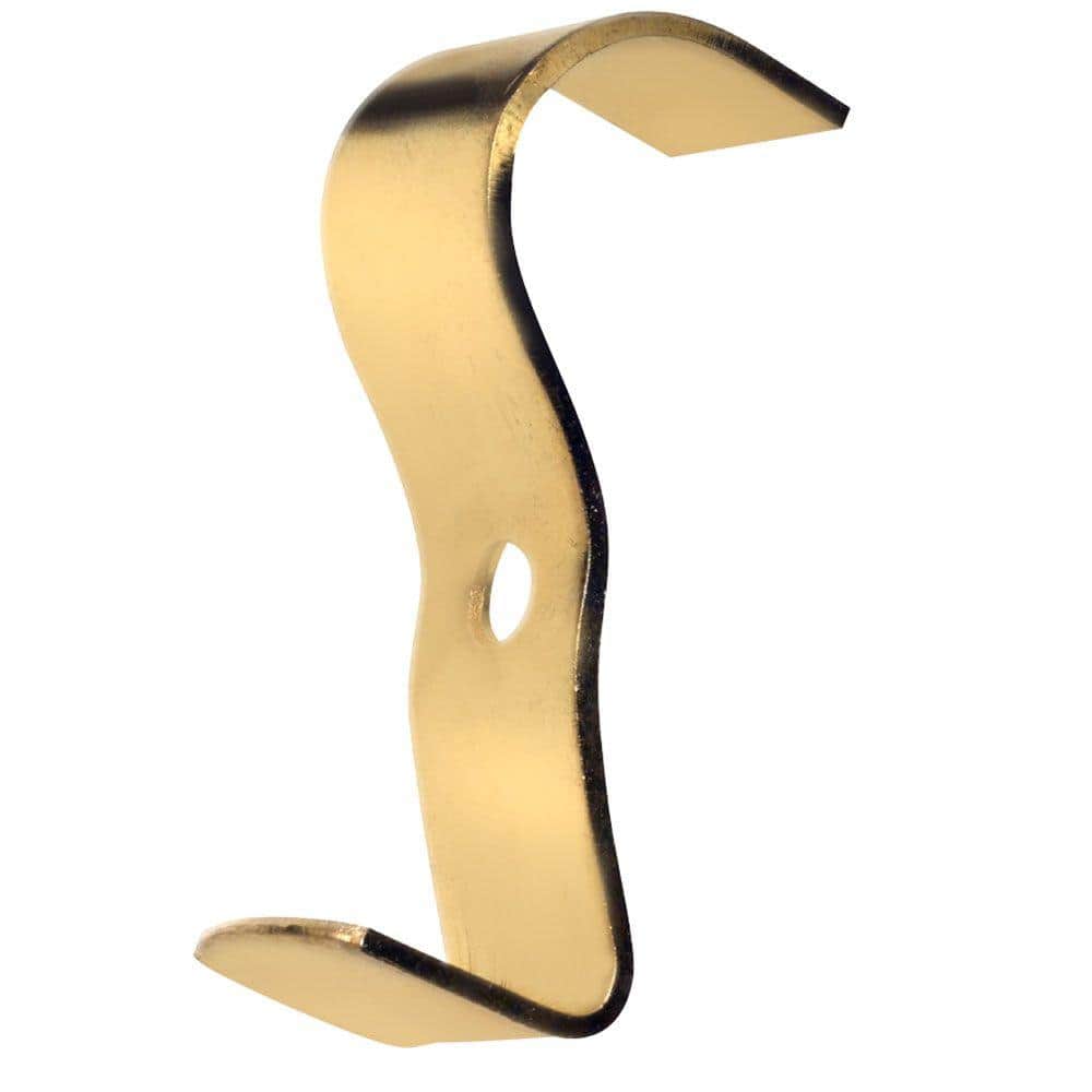 UPC 049223505718 product image for Brass-Plated Steel Narrow Molding Hook (2-Pack) | upcitemdb.com