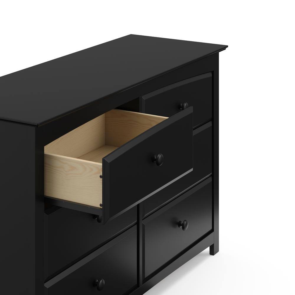 Black Double Ball Bearing Horizontal Nursery Dresser