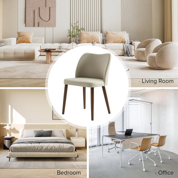JAYDEN CREATION Eliseo Beige Modern Upholstered Dining Chair