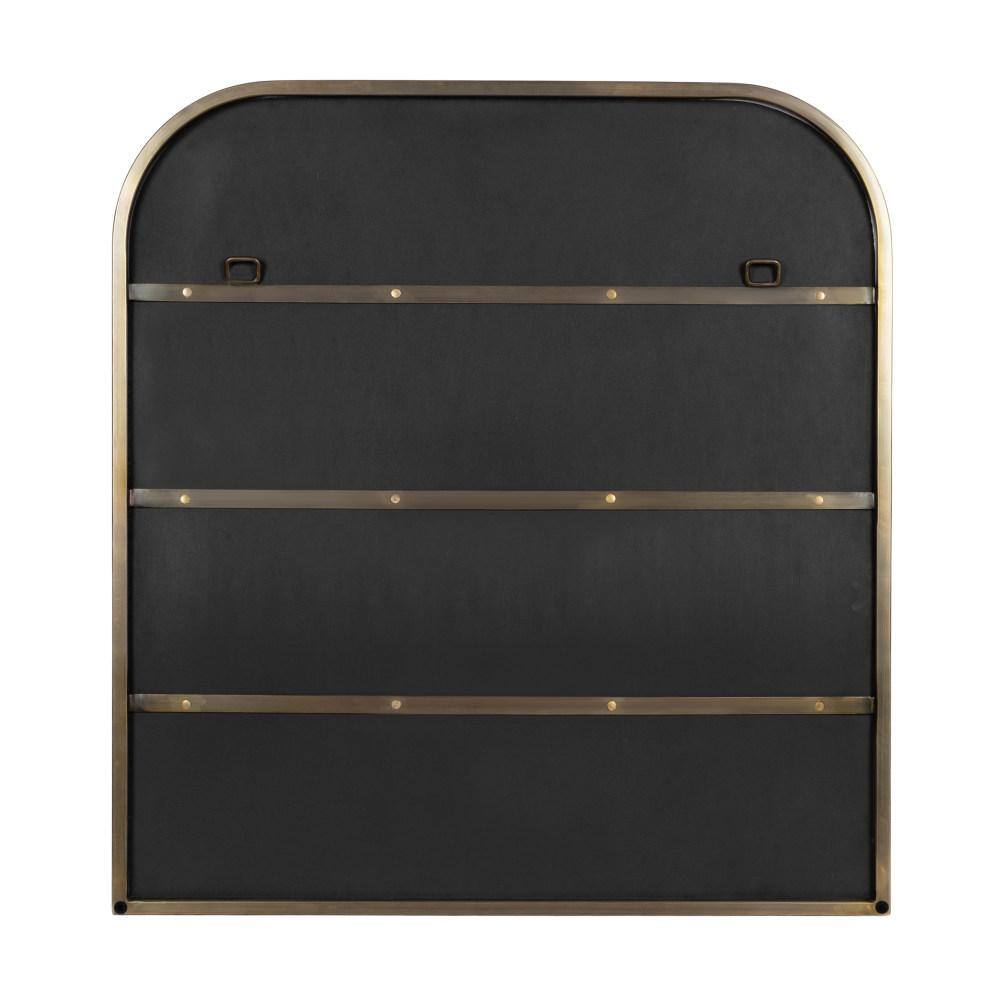 Gold Arched Metal Vanity Wall Mirror, 28 x 30