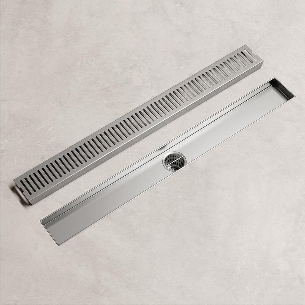Elan 24" Stainless Steel Linear Shower Drain in Brushed Nickel