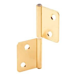 Bi-Fold Door Hinges, Non-Mortise Style, Brass Plated (1-pair)