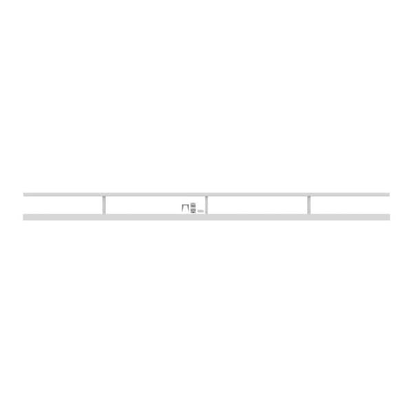 Barrette Outdoor Living VersaRail Aluminum 8 ft. White Triple Rail Topper