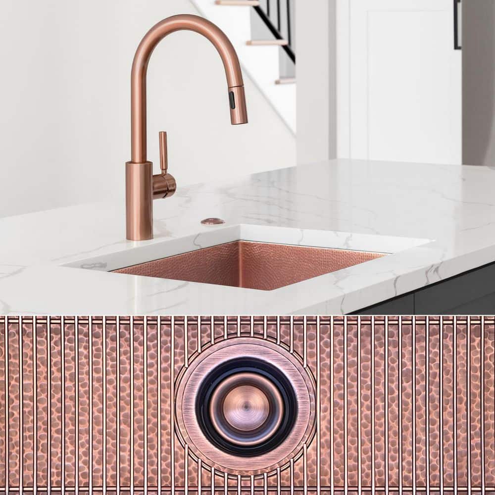 Fossil Blu Luxury 18 in. Drop-In or Undermount Single Bowl 12