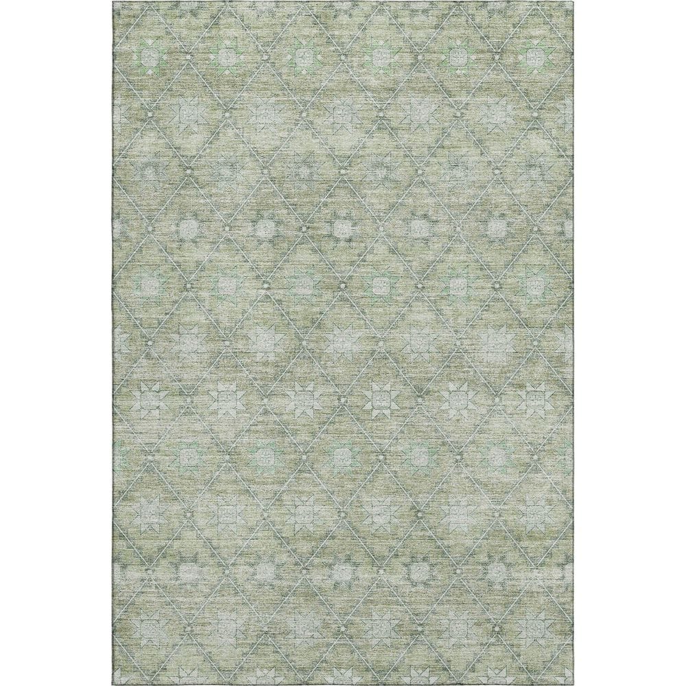 Mayfield Premium Machine Washable Abstract AMF1858 Aloe 9 ft. x 12 ft. Area Rug price history on PriceWatchPro