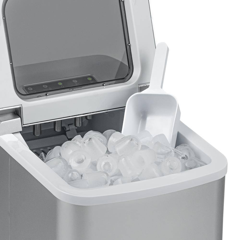 Newair 26 lb Silver Portable Countertop Ice Maker