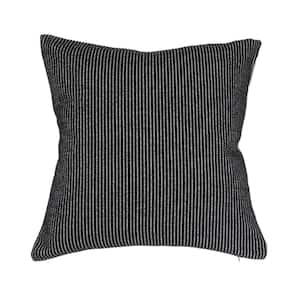 Elsa Reversible Woven Pinstripes 18 in. x 18 in. Pillow