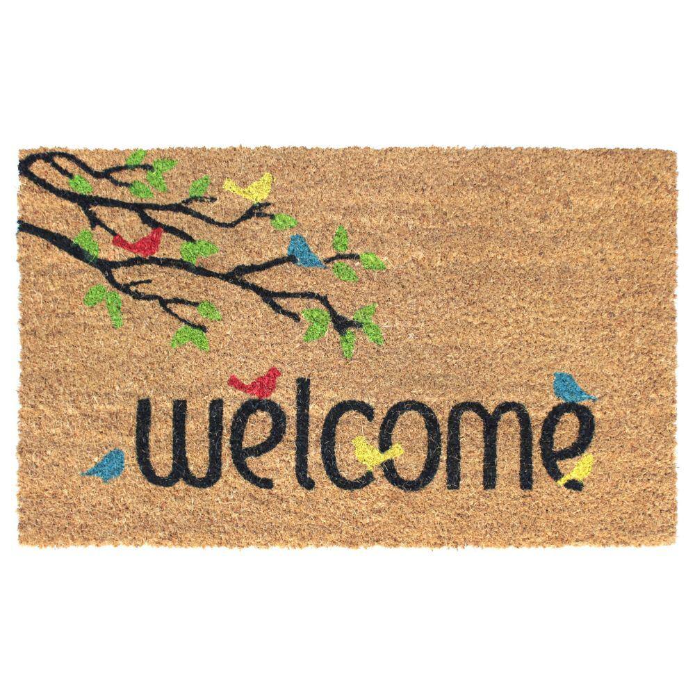 RugSmith Multi Machine Tufted Welcome Pumpkin Doormat, 18'' x 30