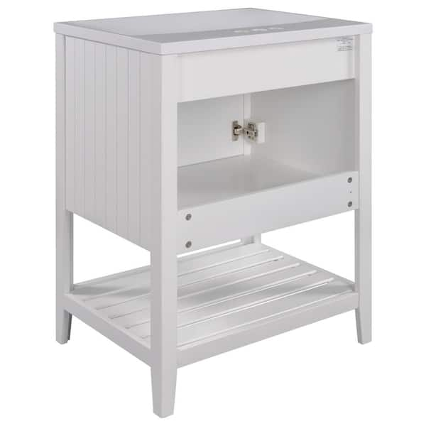 17.8 in. W x 23.7 in. D x 33.6 in. H Bathroom Vanity in White