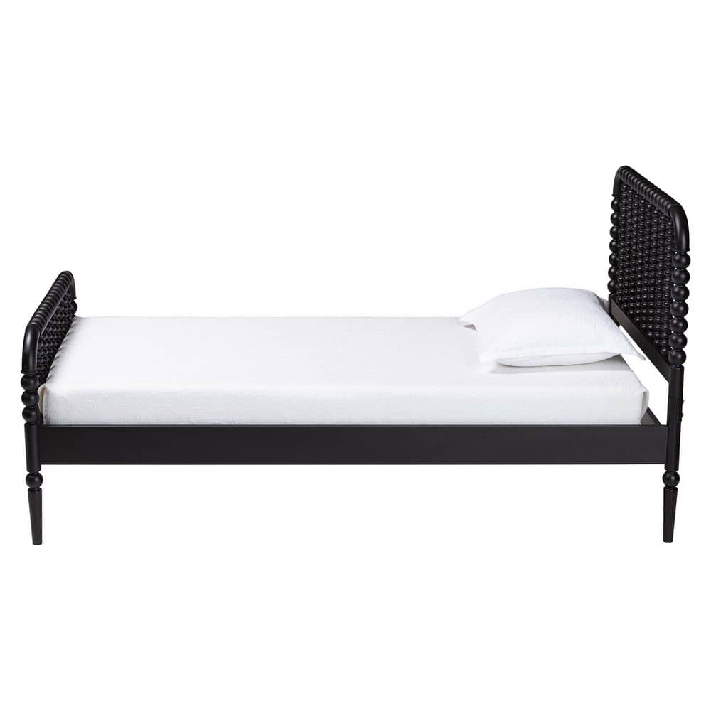 Lucera White Wood Frame Full Platform Bed - thumbnail 2