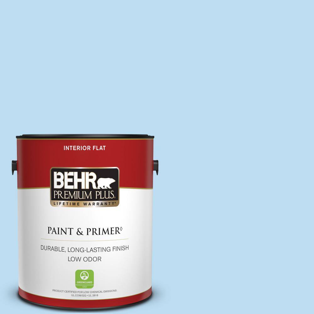 BEHR PREMIUM PLUS 1 gal. P5101 Greek Isles Flat Low Odor Interior