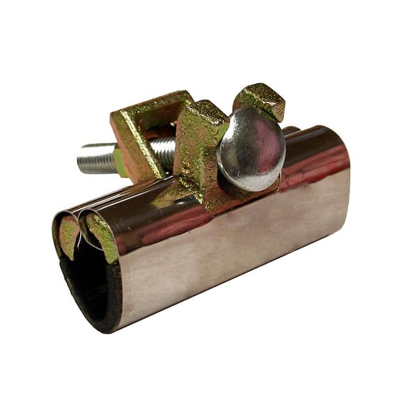 JONES STEPHENS 3 in. Stainless Steel 1-Bolt Pipe Repair Clamp for 3/8 in. IPS/SCH 40 and 1/2 in. CTS Nominal
