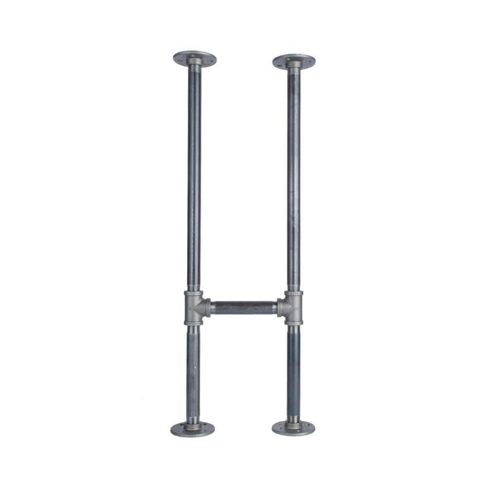 "3/4 in. x 2.35 ft. Heavy Duty Industrial Black Steel Pipe ""H"" Style Inside Support Leg with Round Flanges (1-Pack)" price history on PriceWatchPro