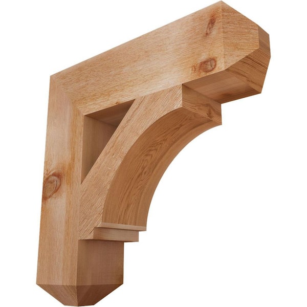 Ekena Millwork 6 in. x 24 in. x 24 in. Western Red Cedar Imperial Craftsman Rough Sawn Bracket