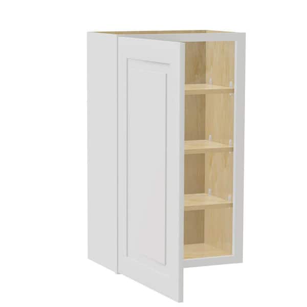 Home Decorators Collection Grayson 33 in. W x 12 in. D x 30 in. H Assembled Plywood Wall Kitchen Cabinet in Pacific White with Soft Close
