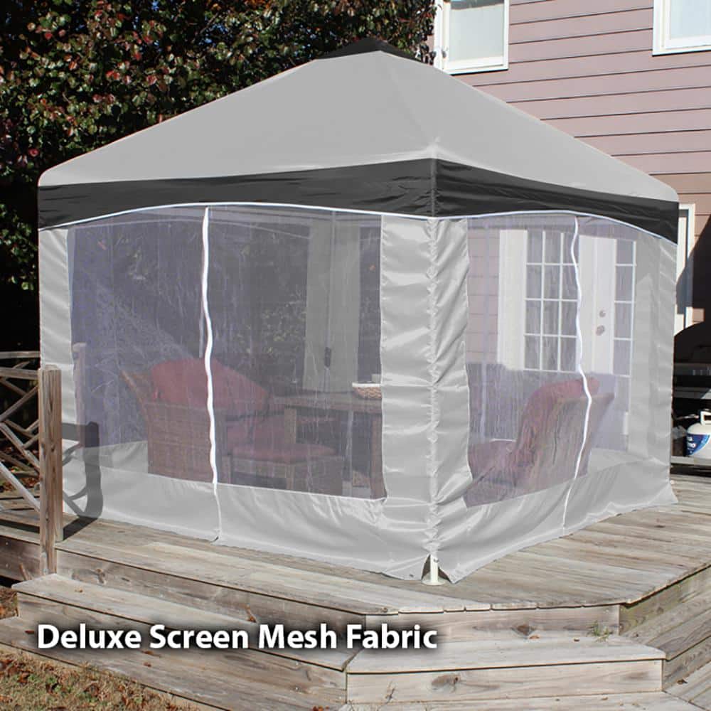 Stone Garden 13ft x 13ft Steel Patio Gazebo with Screened Sides