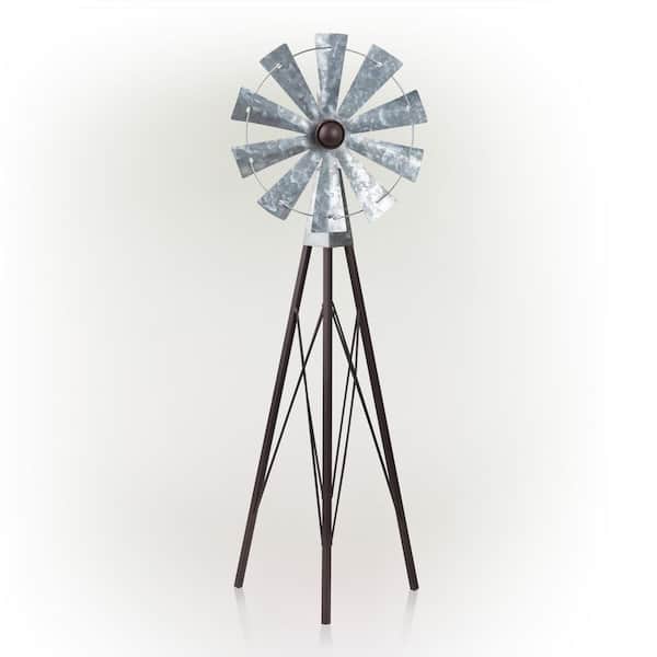 Alpine Corporation 24 In Tall Outdoor, Metal Windmill For Garden