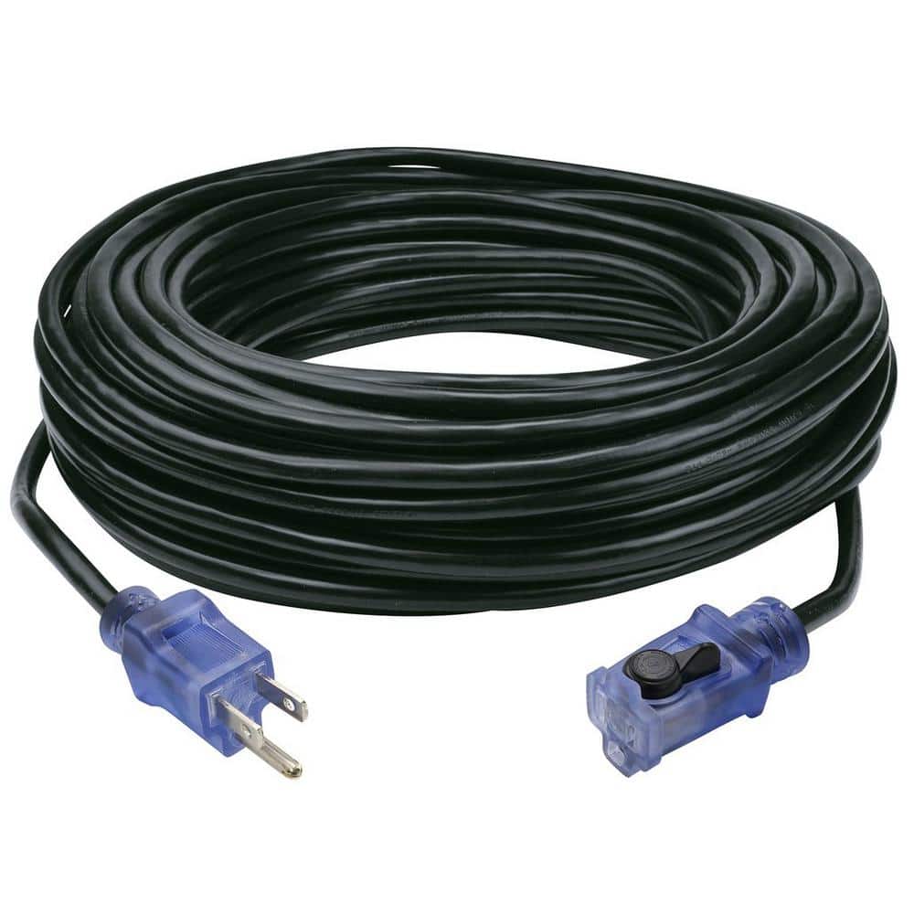 Prime Wire and Cable 80 ft. 16/3 SJTW Jobsite Black Outdoor