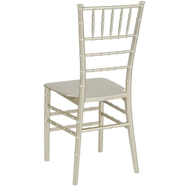 Carnegy Avenue Champagne Flat Seat Resin Chiavari Chairs (Set of 2