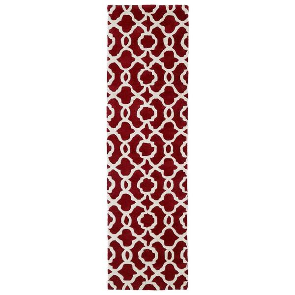 Kaleen Revolution Red 2 ft. x 8 ft. Runner Rug