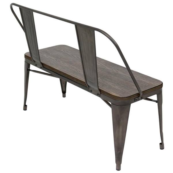 dark espresso dining bench