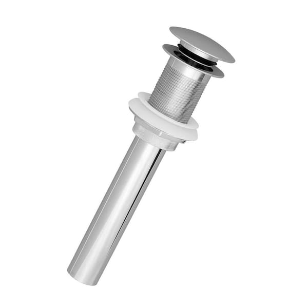 Westbrass Tip-Toe Stopper Lavatory Drain without Overflow, Polished Chrome